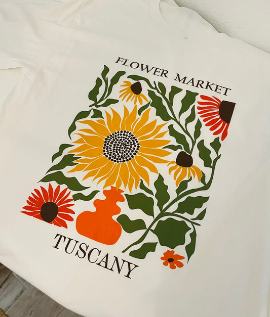 Flowers market Tuscany shirt